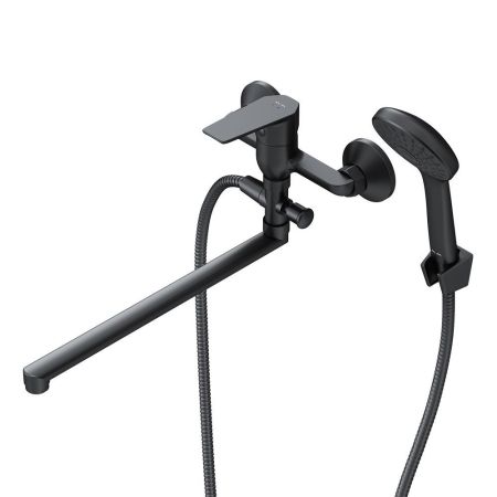 F90A90122 Gem, смеситель д/ванны/душа, излив 325 мм, душевой набор, черн, шт