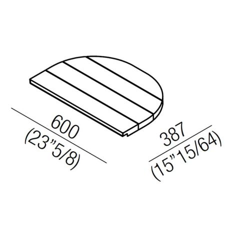 Agape Immersion Сиденье для ванны 38.7x60 см, цвет: iroko, артикул AVAS1982I