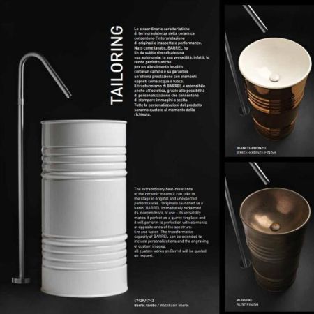 Kerasan Смеситель напольный с прогрессивным картириджем, нерж сталь сатинированная