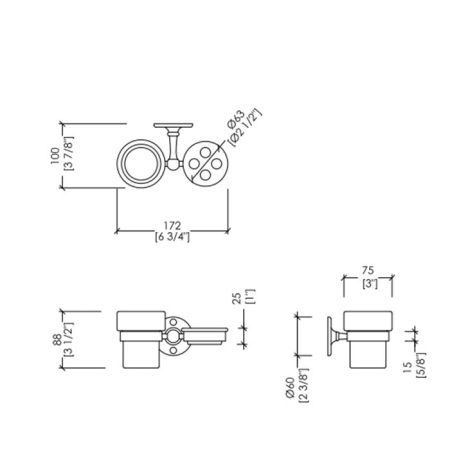 Devon&Devon Cavendish Стакан с держателем зубных щеток, цвет золото, артикул WM06