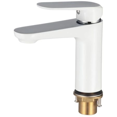 Смеситель для раковины Savol SK-H6201, хром/белый