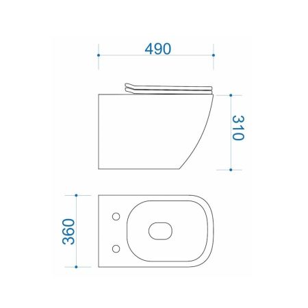 Унитаз подвесной Maretti Elena безободковый с микролифтом, EA10PBM88-844, белый, артикул EA10PBM88-844