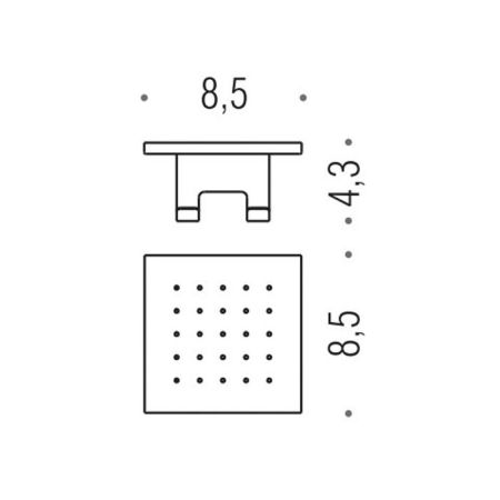 COLOMBO Complementi, настенный держатель для приспособления для сгона воды с полочкой, Цвет: хром, артикул B9644.IX