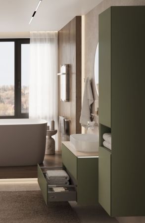 Шкаф-пенал Allen Brau Infinity 35 1.21009.CGM R олива матовый, артикул 1.21009.CGM