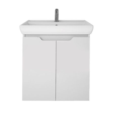 Тумба с раковиной подвесная Dreja Q Plus (D) 70 см, белый, артикул 99-1005-com