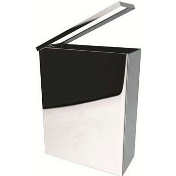 HOTEL Квадратная мусорная корзина, 370x460x165 хром