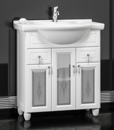 Зеркало Тибет 75 Opadiris Белый матовый