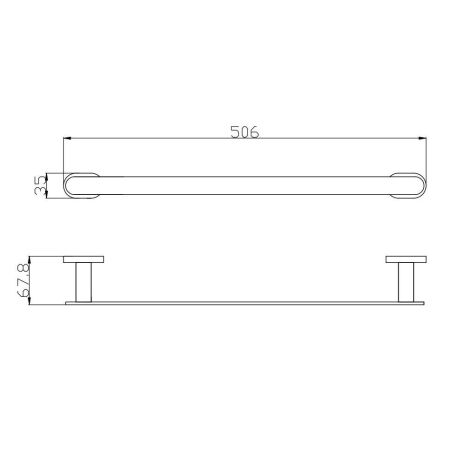 Полотенцедержатель Rav Slezak YUKON YUA0701/50CMAT, черный