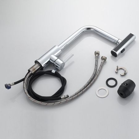 Смеситель для кухни с мультифункциональным изливом Raffine F203, хром