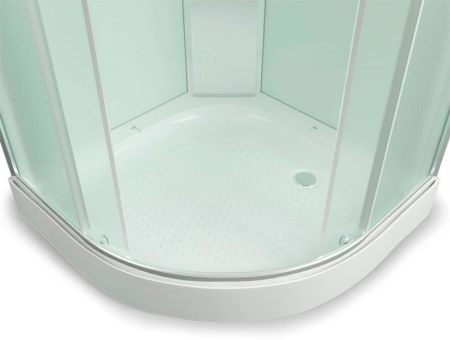 Душевая кабина Erlit Comfort ER3508P 80x80 задняя стенка Белая стекло матовое, артикул ER3508P-C3