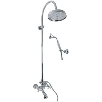 Смеситель для ванной с верхним душем