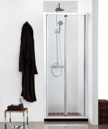 Душевая дверь Bravat Line 100 BD100.4121A профиль Хром стекло прозрачное, артикул BD100.4121A