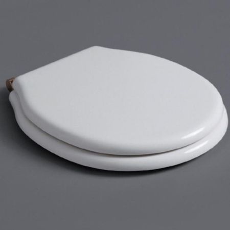 SIMAS Londra Сиденье для напольного унитаза, белый петли бронза (микролифт), артикул LO007 bi/br