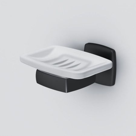 A9034222 Gem, Стеклянная мыльница с настенным держателем, черная, артикул A9034222