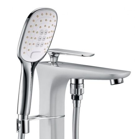 Смеситель для ванны Timo Helmi 4000/00-16Y-CR Хром Белый, артикул 4000/00-16Y-CR