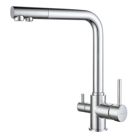 Смеситель для кухни с подключением фильтра GranFest 3611, хром