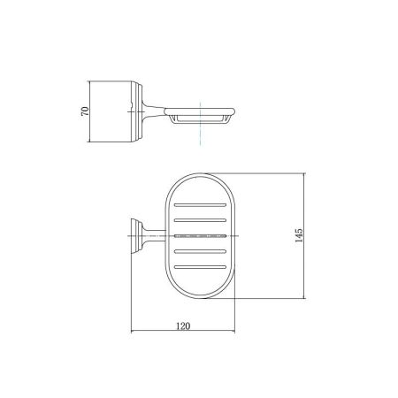 Мыльница FASHUN A1502-1, хром