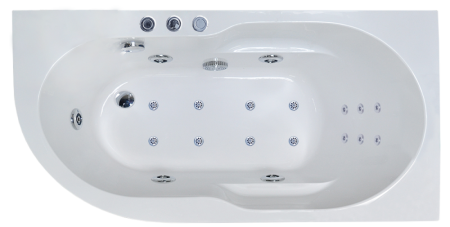 Гидромассажная ванна Royal Bath  AZUR DE LUXE 160x80x60R, артикул RB614202DL-R