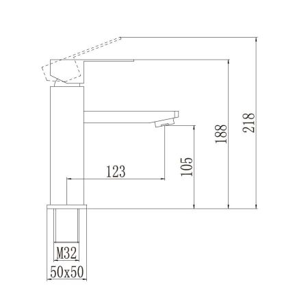 Смеситель для раковины Savol S-SUS1001, сатин