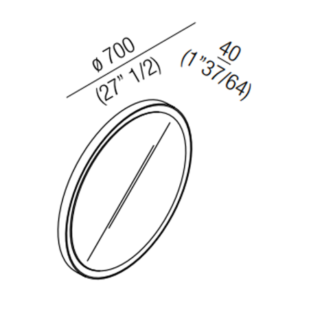 Agape Memory Круглое зеркало 70см, и внутренней LED подсветкой цвет: белый, артикул AMEM866ZL