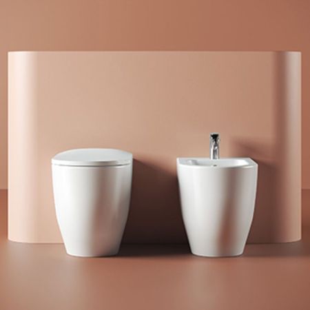 Artceram MONET Унитаз напольный приставной Rimless 36х52 см, цвет белый глянцевый, артикул MNV002 01 00