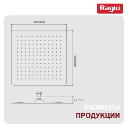 Верхний душ Raglo R451.55.06, черный