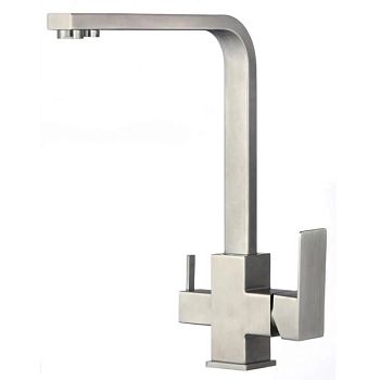 Смеситель для кухни с подключением к фильтру Fmark FS0362, сатин