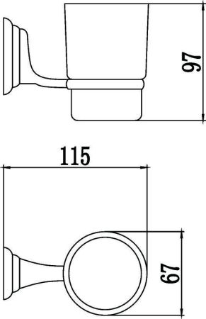 Стакан для ванной комнаты Savol S-003158, хром, артикул S-003158