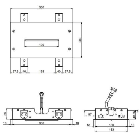 Fima Carlo Frattini Soffioni Верхний душ 35х20см., потолочный, цвет: чёрный матовый, артикул F2810NS