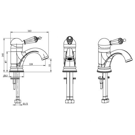 Смеситель для умывальника IMPERIALE Ripresa_Комплект, артикул 321