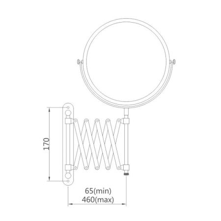 Зеркало косметическое Haiba HB6408, увеличение: x