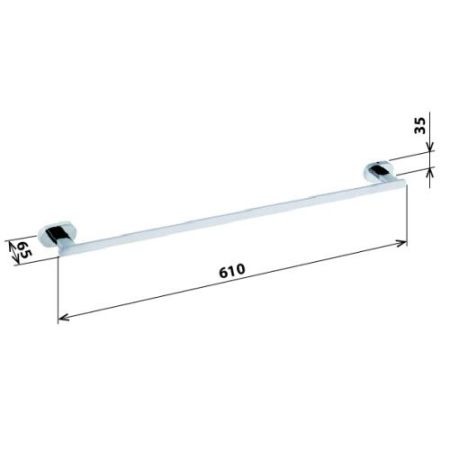 Полотенцедержатель OVAL 600мм, артикул 118404041