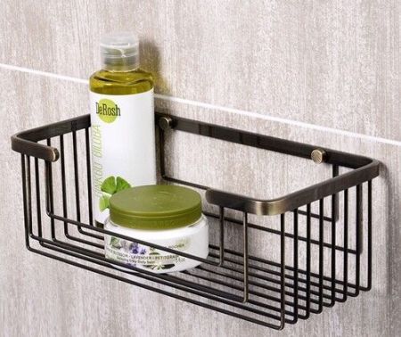 Полка корзина WasserKRAFT Exter K-744 Светлая бронза, артикул K-744