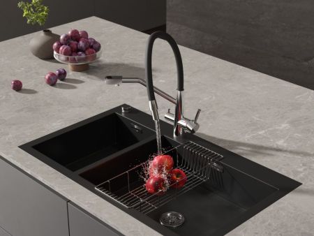 Смеситель для кухни Cersanit VIVO однорычажный с фильтром с гибким изливом хром (68217), артикул 68217