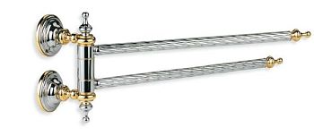 Stil Haus Giunone, полотенцедержатель двойной поворотный, цвет хром - белый