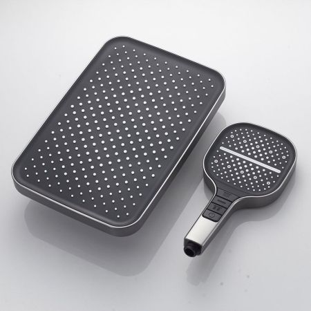 Душевая система Rose R1056T, оружейная сталь