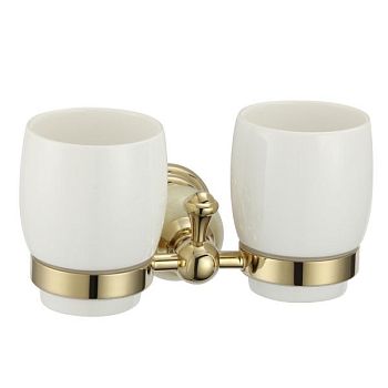 Стакан для ванной комнаты двойной Savol S-005768B, золото