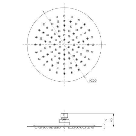 Лейка Lemark для верхнего душа, 1-функциональная (LM9481BL), артикул LM9481BL