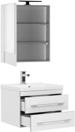 Комплект мебели для ванной Aquanet Верона 60 белый (подвесной 2 ящика)
