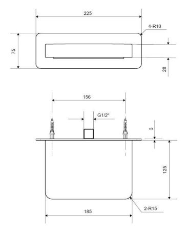 Излив настенный EXCELLENT Krotos AREX.8025BL (черный мат)