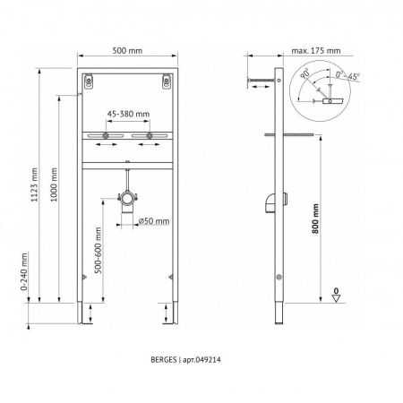 NOVUM Рама для установки раковины, артикул 049214