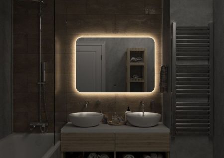 Зеркало с тёплой подсветкой "Ravenna 1000x700" AM-Rav-1000-700-DS-C, артикул AM-Rav-1000-700-DS-C