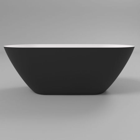 Ванна WHITECROSS Coral X 170x77 (черный/белый мат) иск. камень, артикул 0203.170077.20100