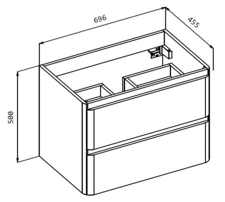 Мебель для ванной комнаты BELBAGNO ALBANO-700, артикул ALBANO-700-2C-SO-CVG