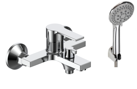 Смеситель Raft для ванны., с с коротким изливом., c акс., артикул: RF54, артикул RF54acs