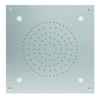 Graffio Kings, квадратная потолочная душевая головка 30х30 см с 7 цветной LED подсветкой, 1 режим: дождь, цвет хром