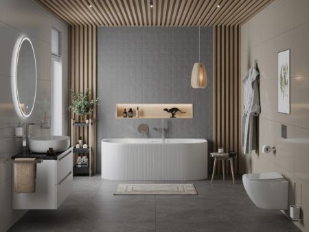 Ванна акриловая пристенная BelBagno ВВ412-MATT, артикул BB412-1700-800