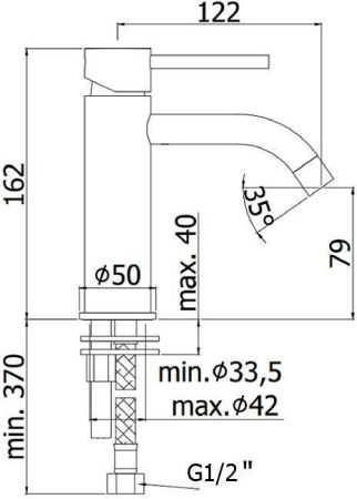 Смеситель для раковины Paffoni Light LIG071HG, артикул LIG071HG