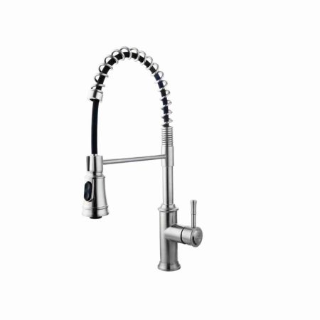 Смеситель для кухни с гибким изливом FASHUN A56008, сатин