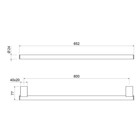 Полотенцедержатель Timo Luiro хром (18553/00), артикул 18553/00